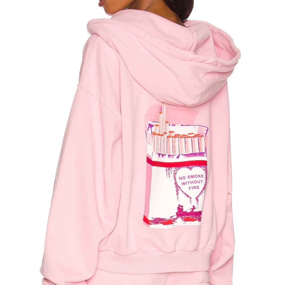 No Smoke Without Fire Hoodie in Baby Pink Boys Lie